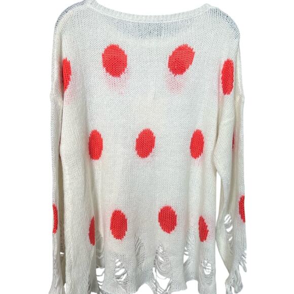 NWT Wildfox Cream Sweater with Polka Dots - M - Picture 2 of 5